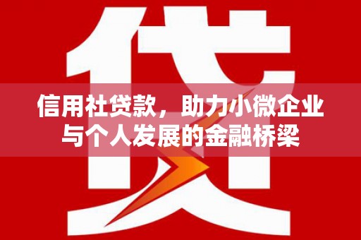 西峡信用社贷款，助力小微企业与个人发展的金融桥梁