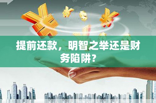 西峡提前还款，明智之举还是财务陷阱？