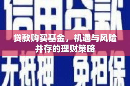 西峡贷款购买基金，机遇与风险并存的理财策略