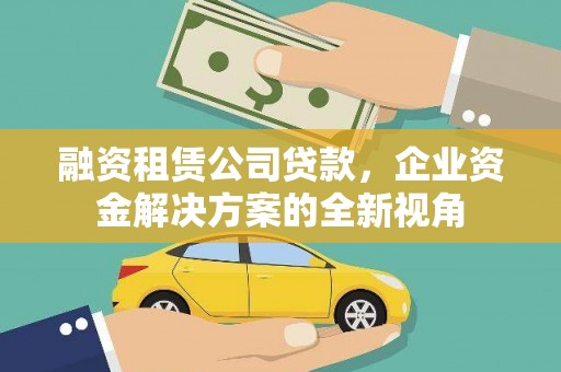 西峡融资租赁公司贷款，企业资金解决方案的全新视角