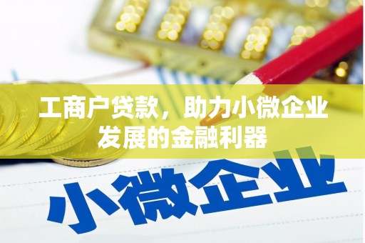 西峡工商户贷款，助力小微企业发展的金融利器