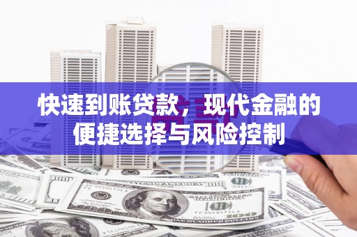 西峡快速到账贷款，现代金融的便捷选择与风险控制
