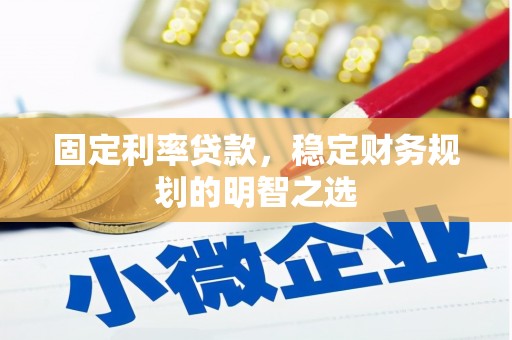 西峡固定利率贷款，稳定财务规划的明智之选