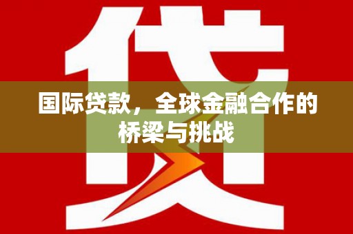 西峡国际贷款，全球金融合作的桥梁与挑战