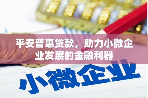 西峡平安普惠贷款，助力小微企业发展的金融利器