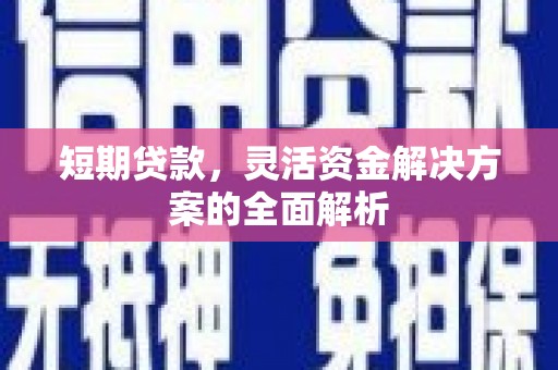 西峡短期贷款，灵活资金解决方案的全面解析