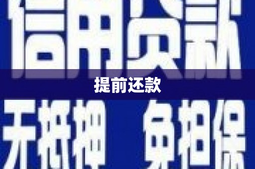 西峡提前还款