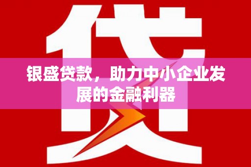 西峡银盛贷款，助力中小企业发展的金融利器