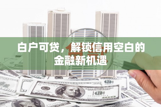 西峡白户可贷，解锁信用空白的金融新机遇