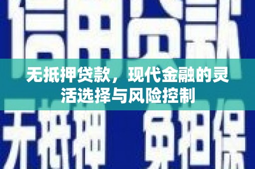 西峡无抵押贷款，现代金融的灵活选择与风险控制