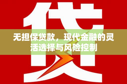 西峡无担保贷款，现代金融的灵活选择与风险控制
