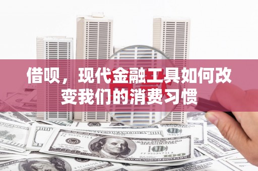 西峡借呗，现代金融工具如何改变我们的消费习惯