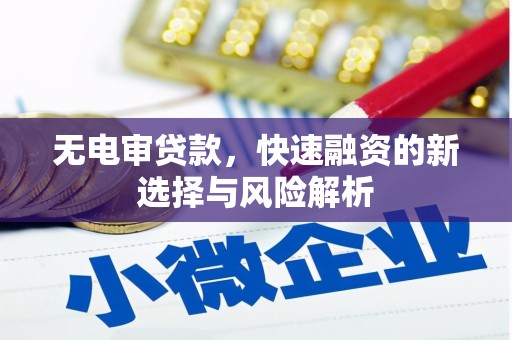 西峡无电审贷款，快速融资的新选择与风险解析