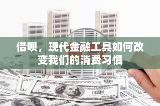 西峡借呗，现代金融工具如何改变我们的消费习惯