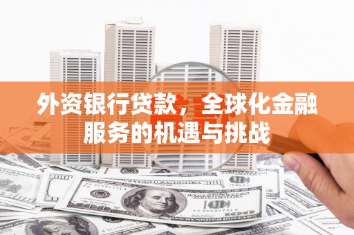 西峡外资银行贷款，全球化金融服务的机遇与挑战