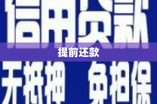 西峡提前还款