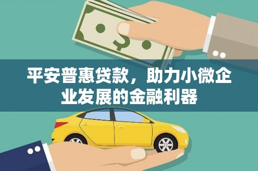 西峡平安普惠贷款，助力小微企业发展的金融利器