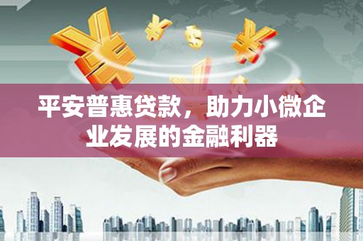 西峡平安普惠贷款，助力小微企业发展的金融利器