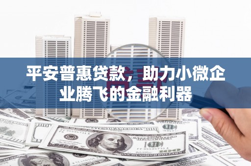 西峡平安普惠贷款，助力小微企业腾飞的金融利器