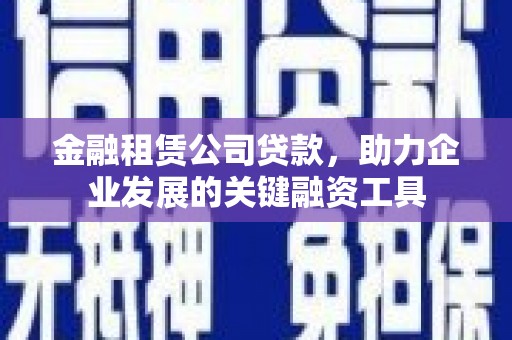 西峡金融租赁公司贷款，助力企业发展的关键融资工具