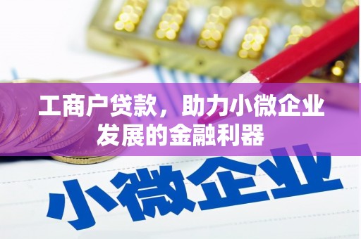 西峡工商户贷款，助力小微企业发展的金融利器