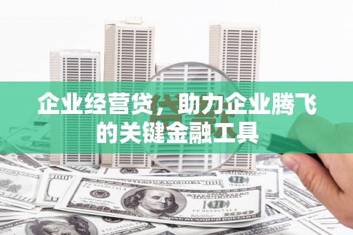 西峡企业经营贷，助力企业腾飞的关键金融工具