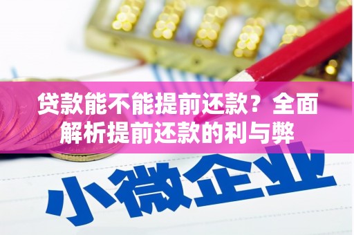 西峡贷款能不能提前还款？全面解析提前还款的利与弊