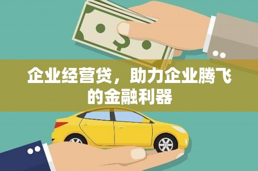 西峡企业经营贷，助力企业腾飞的金融利器