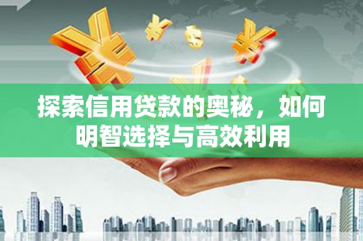 西峡探索信用贷款的奥秘，如何明智选择与高效利用
