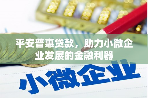西峡平安普惠贷款，助力小微企业发展的金融利器