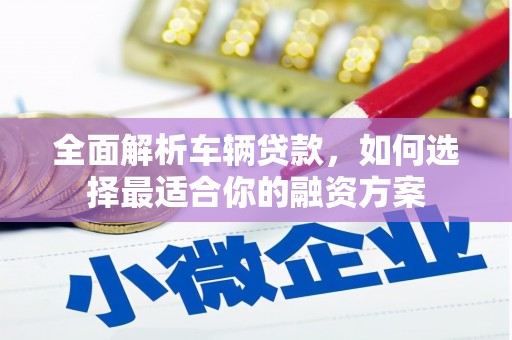西峡全面解析车辆贷款，如何选择最适合你的融资方案