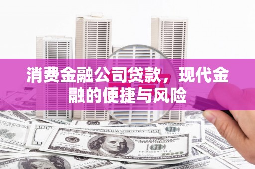 西峡消费金融公司贷款，现代金融的便捷与风险