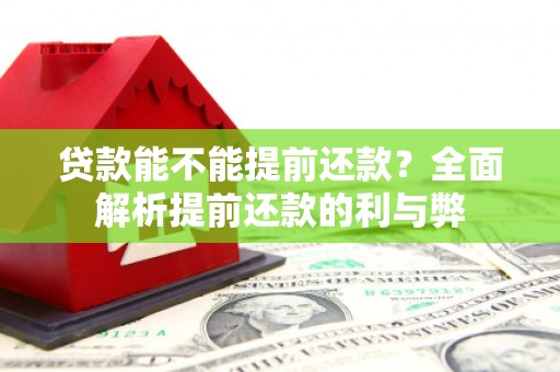 西峡贷款能不能提前还款？全面解析提前还款的利与弊