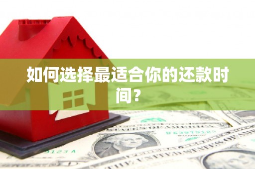 西峡如何选择最适合你的还款时间？