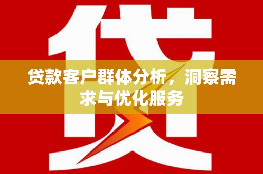 西峡贷款客户群体分析，洞察需求与优化服务